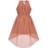 Sunny Fashion Girls Dress Yellow Leaf Sleeveless Summer Party Size 6-12(Brown)