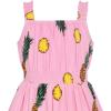 Sunny Fashion Girls Dress Yellow Leaf Sleeveless Summer Party Size 6-12(Pink)