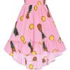 Sunny Fashion Girls Dress Yellow Leaf Sleeveless Summer Party Size 6-12(Pink)