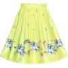 Sunny Fashion Girls Dress Yellow Unicorn Print Birthday Party Size 3-10