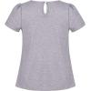 Sunny Fashion Girls Short Sleeve Tee T-Shirt Butterfly Sleeve Cotton Casual(Gray)