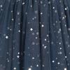 Sunny Fashion Girls Skirt Navy Blue Pearl Stars Sparkling Tutu Dancing Size 4-12(Blue Stars)