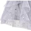 Sunny Fashion Girls Skirt Navy Blue Pearl Stars Sparkling Tutu Dancing Size 4-12(Gray)
