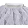 Sunny Fashion Girls Skirt Navy Blue Pearl Stars Sparkling Tutu Dancing Size 4-12(Gray)