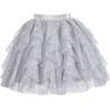 Sunny Fashion Girls Skirt Navy Blue Pearl Stars Sparkling Tutu Dancing Size 4-12(Gray)