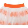 Sunny Fashion Girls Skirt Navy Blue Pearl Stars Sparkling Tutu Dancing Size 4-12(Orange)