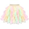 Sunny Fashion Girls Skirt Navy Blue Pearl Stars Sparkling Tutu Dancing Size 4-12(Pink Yellow)