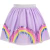 Sunny Fashion Girls Skirt Navy Blue Pearl Stars Sparkling Tutu Dancing Size 4-12(Purple Rainbow)