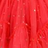 Sunny Fashion Girls Skirt Navy Blue Pearl Stars Sparkling Tutu Dancing Size 4-12(Red Pearl)