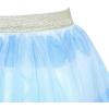 Sunny Fashion Girls Skirt Navy Blue Pearl Stars Sparkling Tutu Dancing Size 4-12(Sky Blue)
