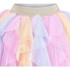 Sunny Fashion Girls Skirt Navy Blue Pearl Stars Sparkling Tutu Dancing Size 4-12(Soft Pink)