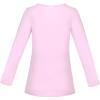 Sunny Fashion Girls White Long Sleeve T-Shirt Top Rainbow Sequins Letter Star(Pink)
