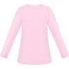 Sunny Fashion Girls White Long Sleeve T-Shirt Top Rainbow Sequins Letter Star(Plain Light Pink)
