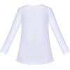 Sunny Fashion Girls White Long Sleeve T-Shirt Top Rainbow Sequins Letter Star(Plain White)