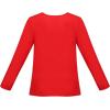 Sunny Fashion Girls White Long Sleeve T-Shirt Top Rainbow Sequins Letter Star(Red)