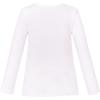 Sunny Fashion Girls White Long Sleeve T-Shirt Top Rainbow Sequins Letter Star(White)