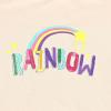 Sunny Fashion Girls White Long Sleeve T-Shirt Top Rainbow Sequins Letter Star(Yellow)