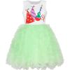 Sunny Fashion Girls Dress Birthday Princess Ruffle Dress Cake Balloon Print(Green)