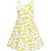 Sunny Fashion Girls Dress Ladybug Polka Dot Bow Tie(Yellow White)