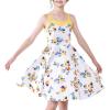 Sunny Fashion Girls Dress Purple Flower Summer Casual Dress Lace Size 6-14(Yellow)