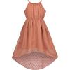 Sunny Fashion Girls Dress Yellow Leaf Sleeveless Summer Party Size 6-12(Brown)