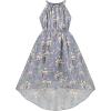 Sunny Fashion Girls Dress Yellow Leaf Sleeveless Summer Party Size 6-12(Gray)