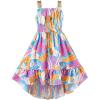 Sunny Fashion Girls Dress Yellow Leaf Sleeveless Summer Party Size 6-12(Multi-color)