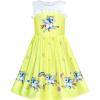 Sunny Fashion Girls Dress Yellow Unicorn Print Birthday Party Size 3-10