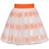 Sunny Fashion Girls Skirt Navy Blue Pearl Stars Sparkling Tutu Dancing Size 4-12(Orange)