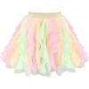 Sunny Fashion Girls Skirt Navy Blue Pearl Stars Sparkling Tutu Dancing Size 4-12(Pink Yellow)