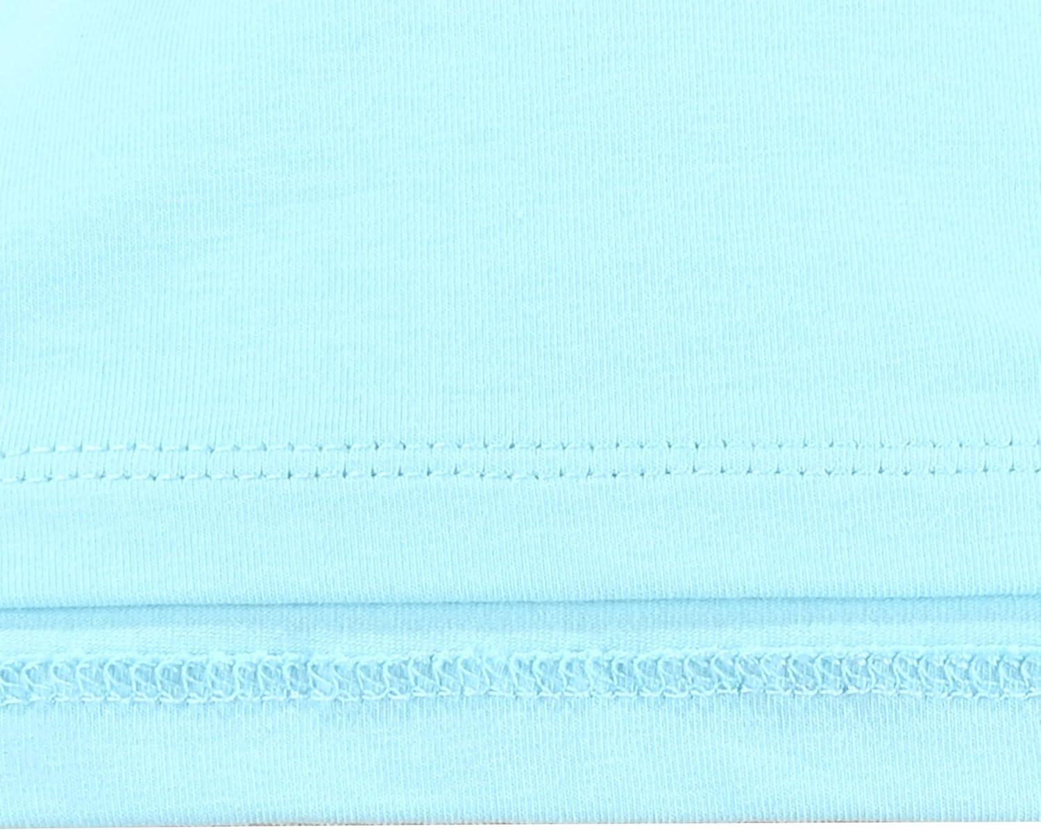 imageSunny Fashion 2 Pack Girls TShirt Top Tee Solid Striped Basic Cozy Cotton EssentialGreen Turquoise