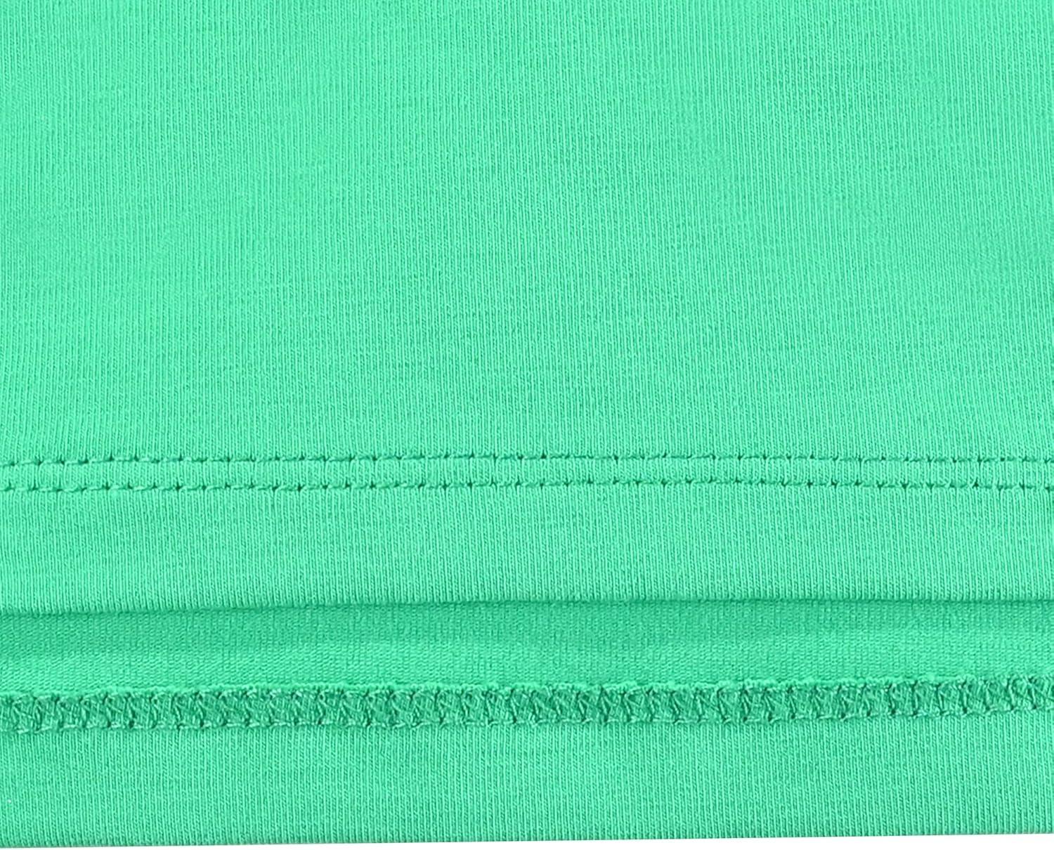 imageSunny Fashion 2 Pack Girls TShirt Top Tee Solid Striped Basic Cozy Cotton EssentialGreen Turquoise