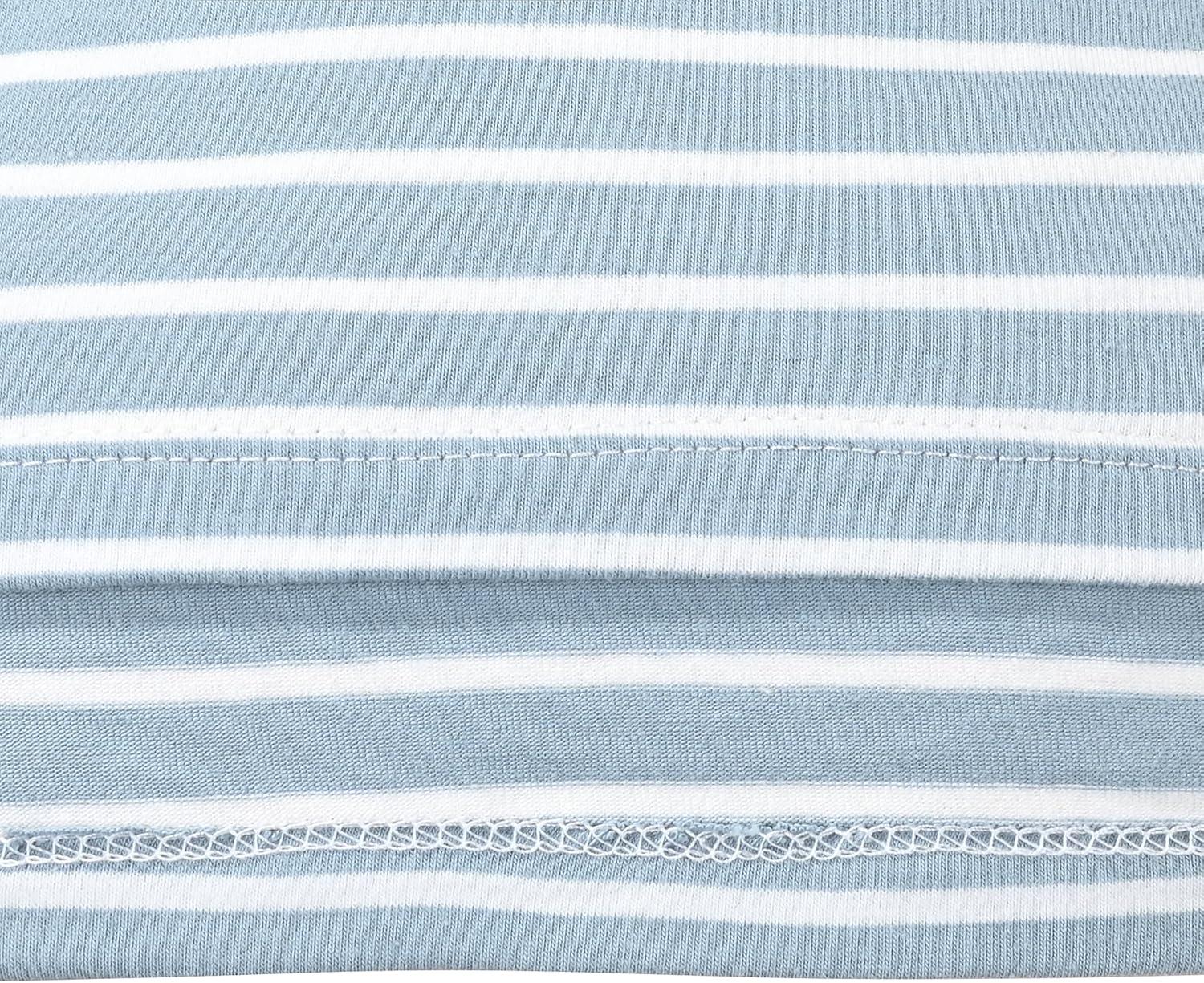 imageSunny Fashion 2 Pack Girls TShirt Top Tee Solid Striped Basic Cozy Cotton EssentialGrey Blue