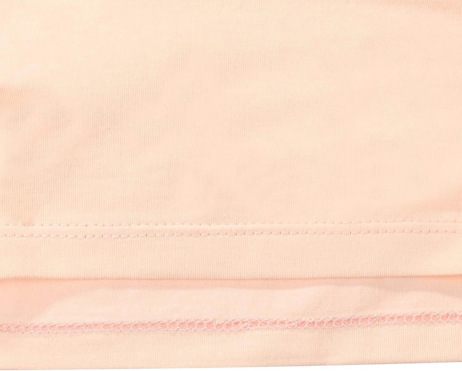 imageSunny Fashion 2 Pack Girls TShirt Top Tee Solid Striped Basic Cozy Cotton EssentialLight Pink