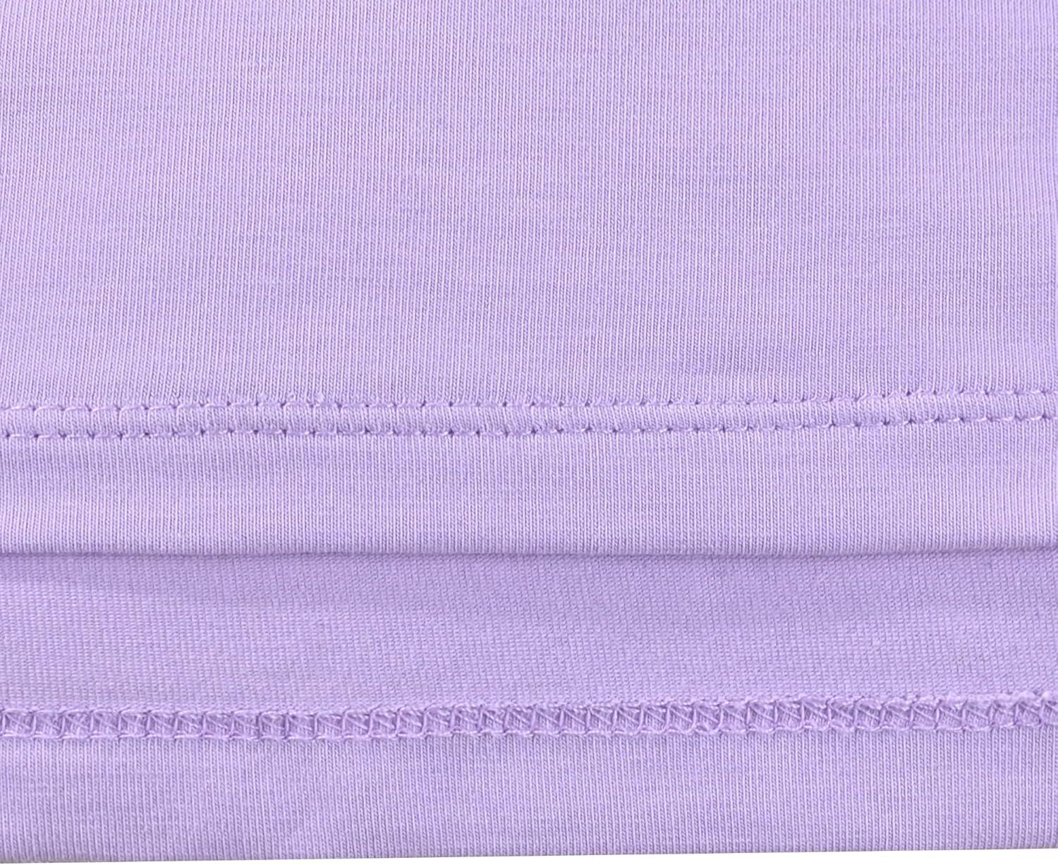 imageSunny Fashion 2 Pack Girls TShirt Top Tee Solid Striped Basic Cozy Cotton EssentialPink Purple