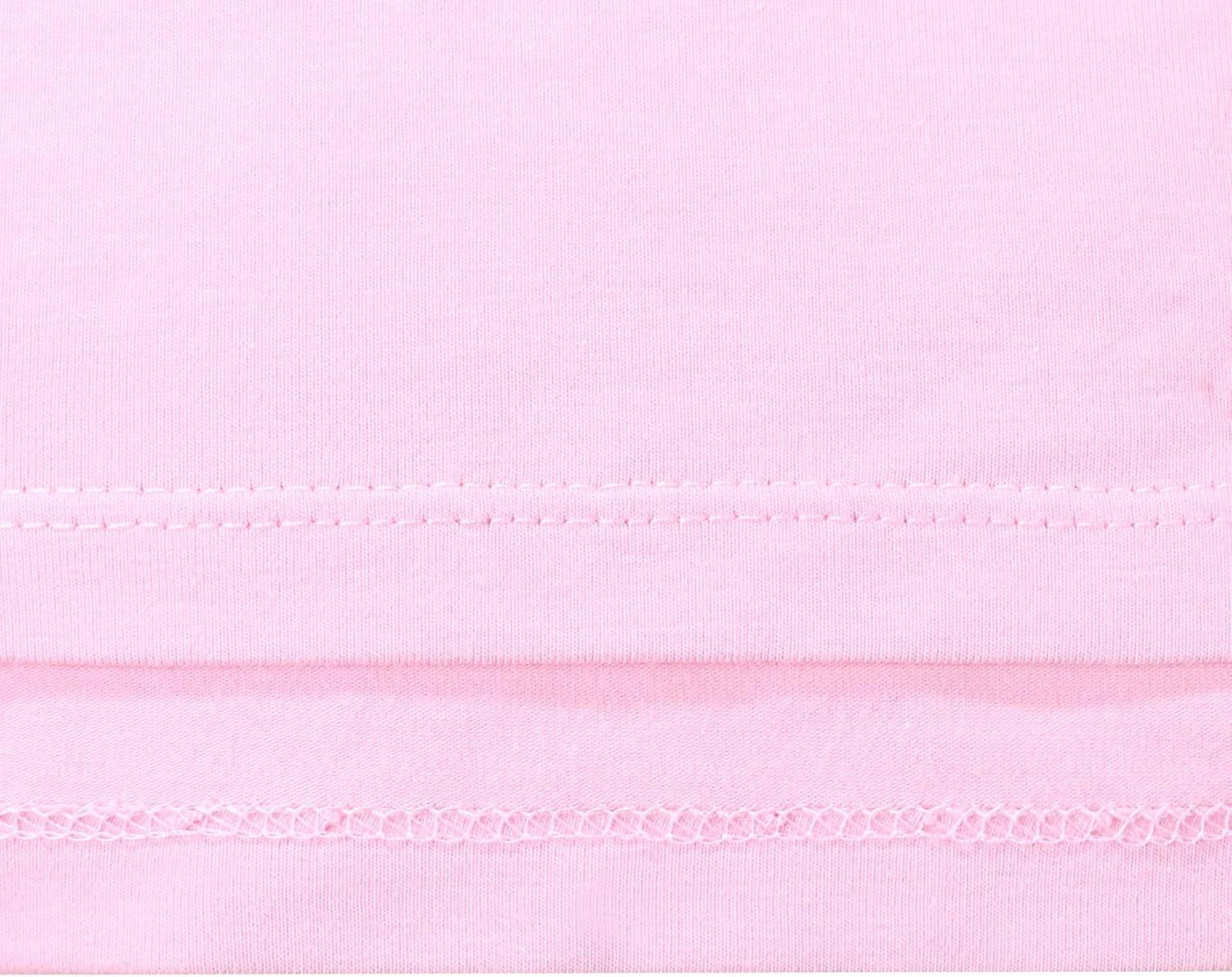 imageSunny Fashion 2 Pack Girls TShirt Top Tee Solid Striped Basic Cozy Cotton EssentialPink Yellow