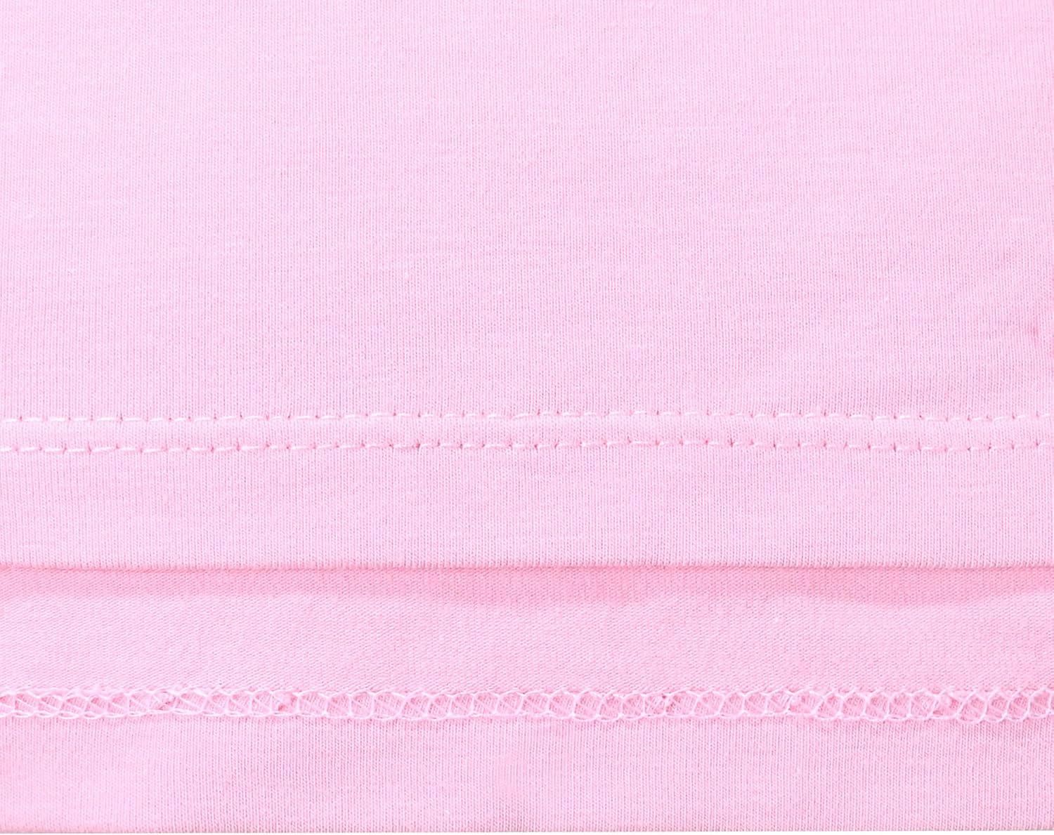 imageSunny Fashion 2 Pack Girls TShirt Top Tee Solid Striped Basic Cozy Cotton EssentialWhite Pink