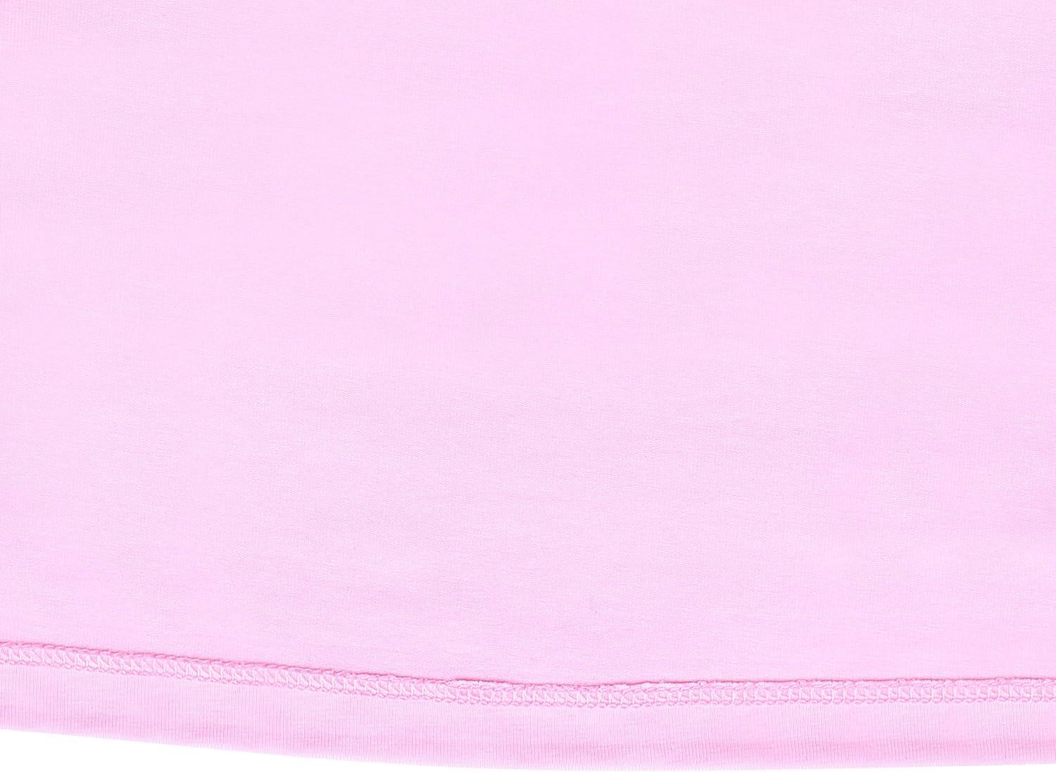 imageSunny Fashion 2 Pack Girls Top Tee Shirt Base Layer Comfort Cotton SoftWhite Pink Set