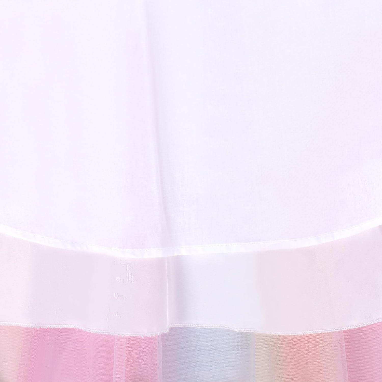 imageSunny Fashion Flower Girl Dress Ivory Sequin Bridesmaid Wedding Party Size 612Pink Rainbow