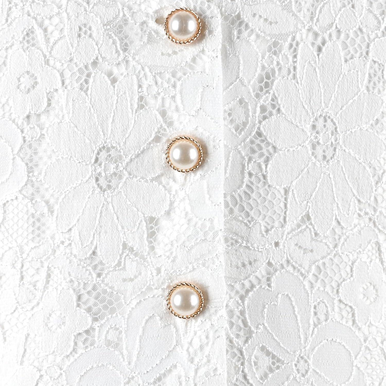 imageSunny Fashion Flower Girls Dress Lace Square Party Pageant Wedding Vintage FormalWhite Lace