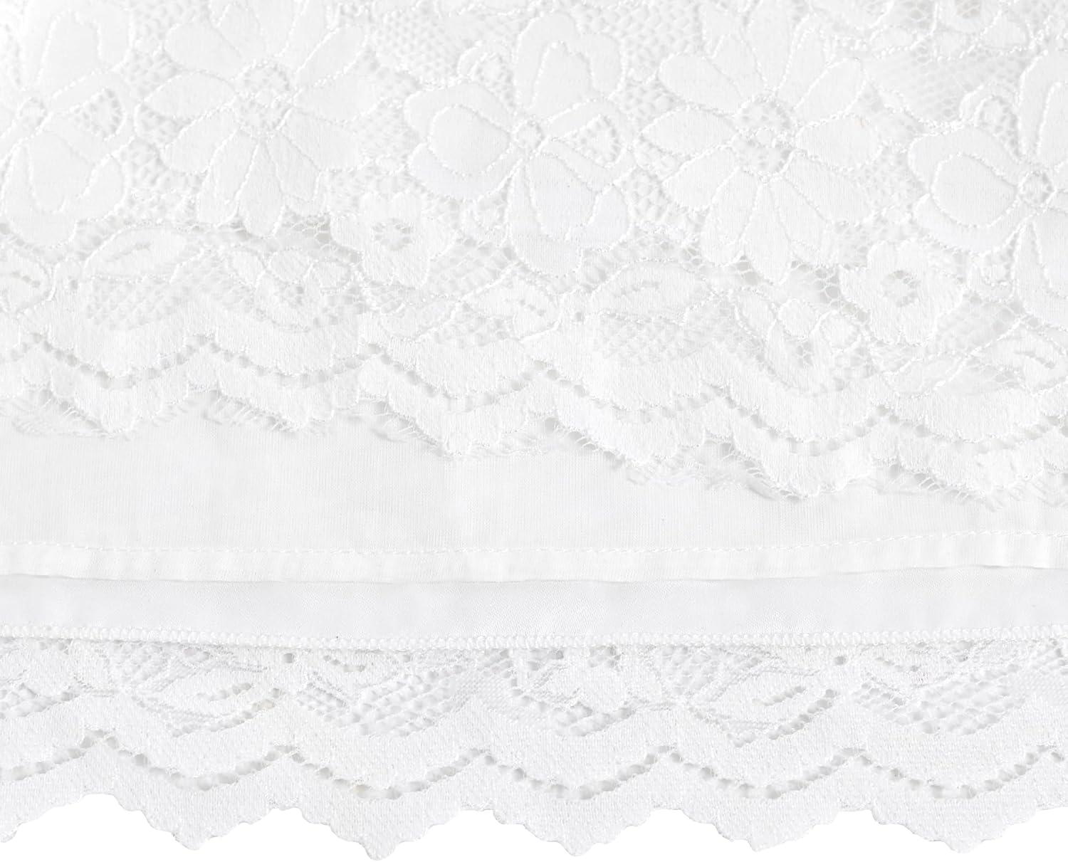 imageSunny Fashion Flower Girls Dress Lace Square Party Pageant Wedding Vintage FormalWhite Lace
