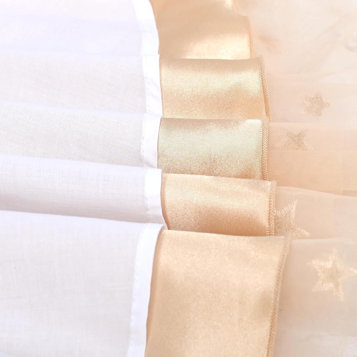 imageSunny Fashion Flower Girls Dress Unicorn Rainbow Pageant Princess PartyBeige Star