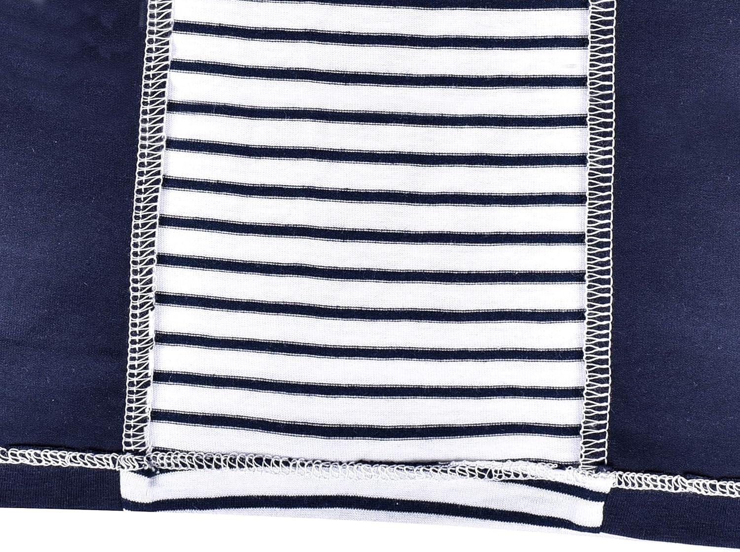 imageSunny Fashion Girls Casual Dress Cotton Short Sleeve Swan Embroidered Size 26Blue