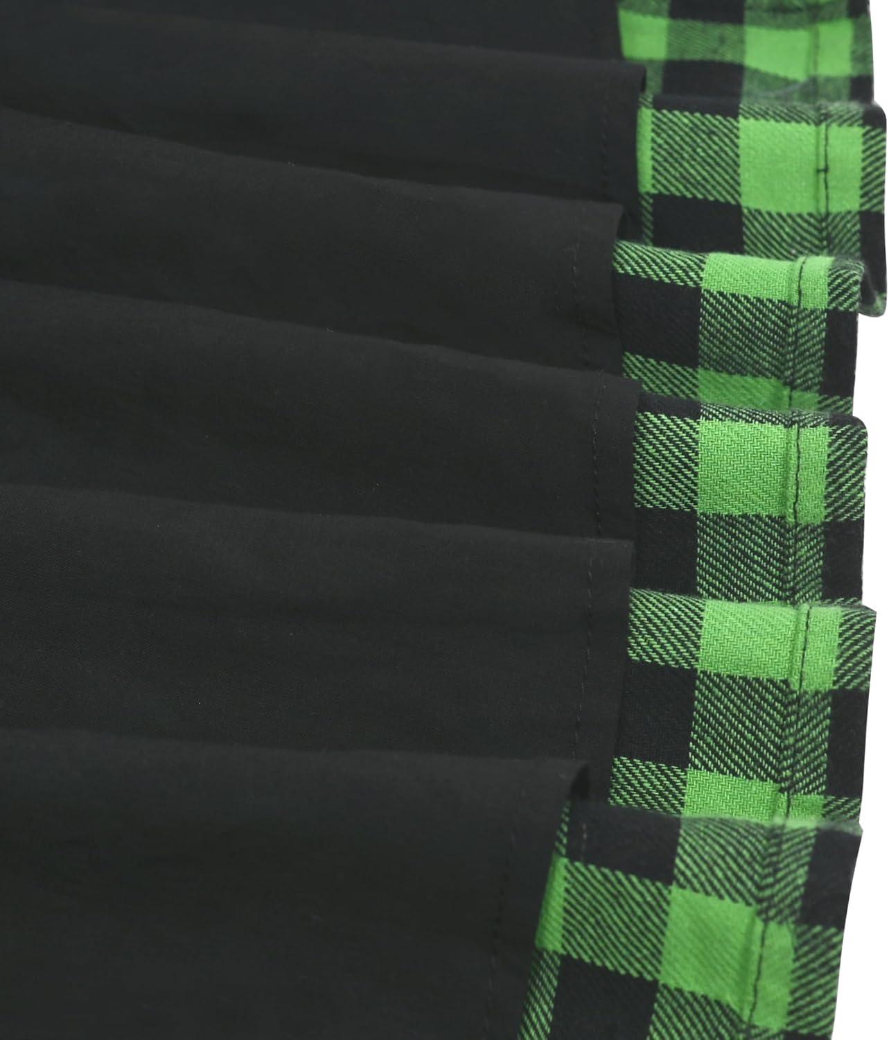 imageSunny Fashion Girls Dress Blue Flower PrintGreen Plaid