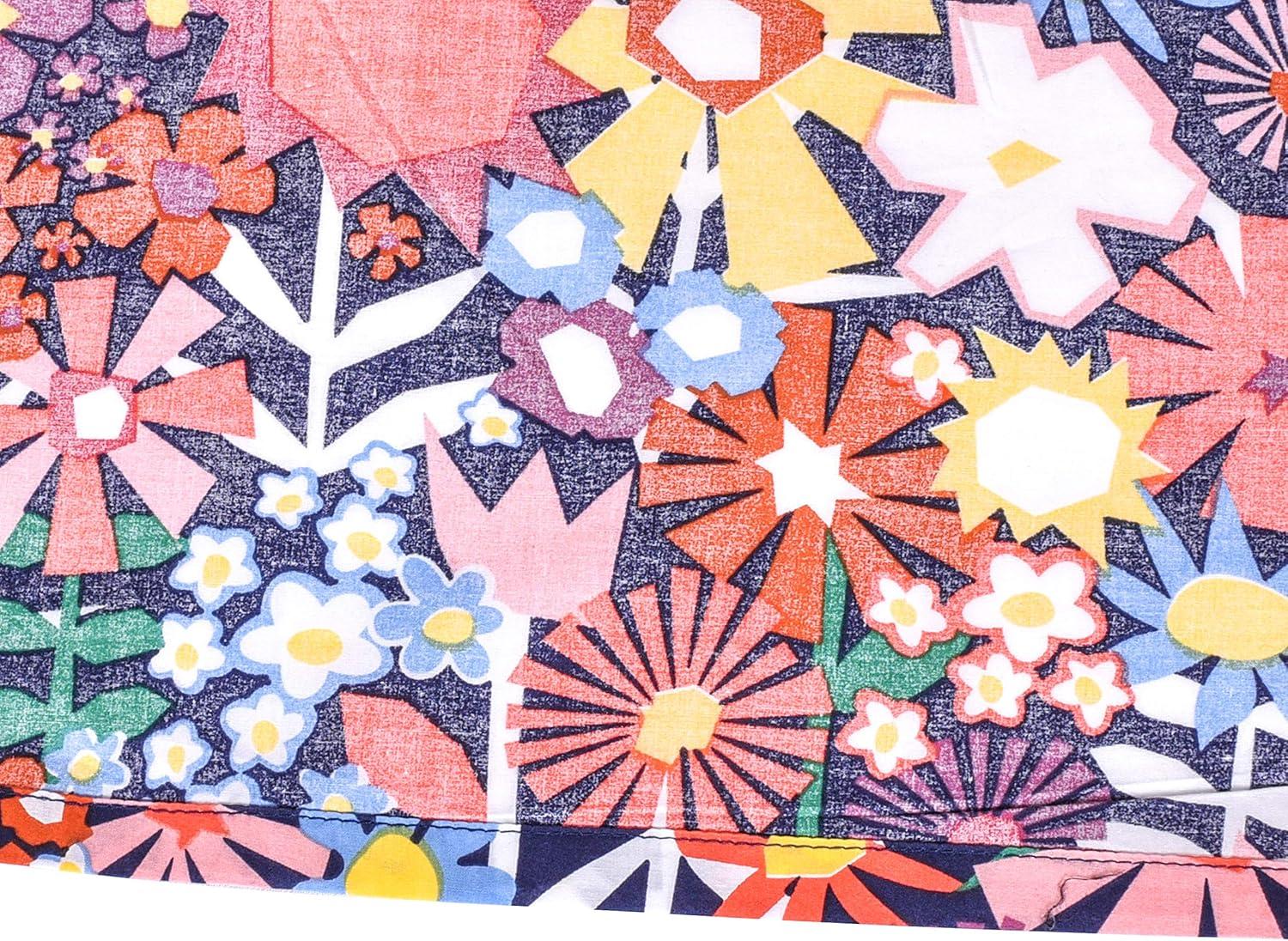 imageSunny Fashion Girls Dress Blue Flower PrintOrange