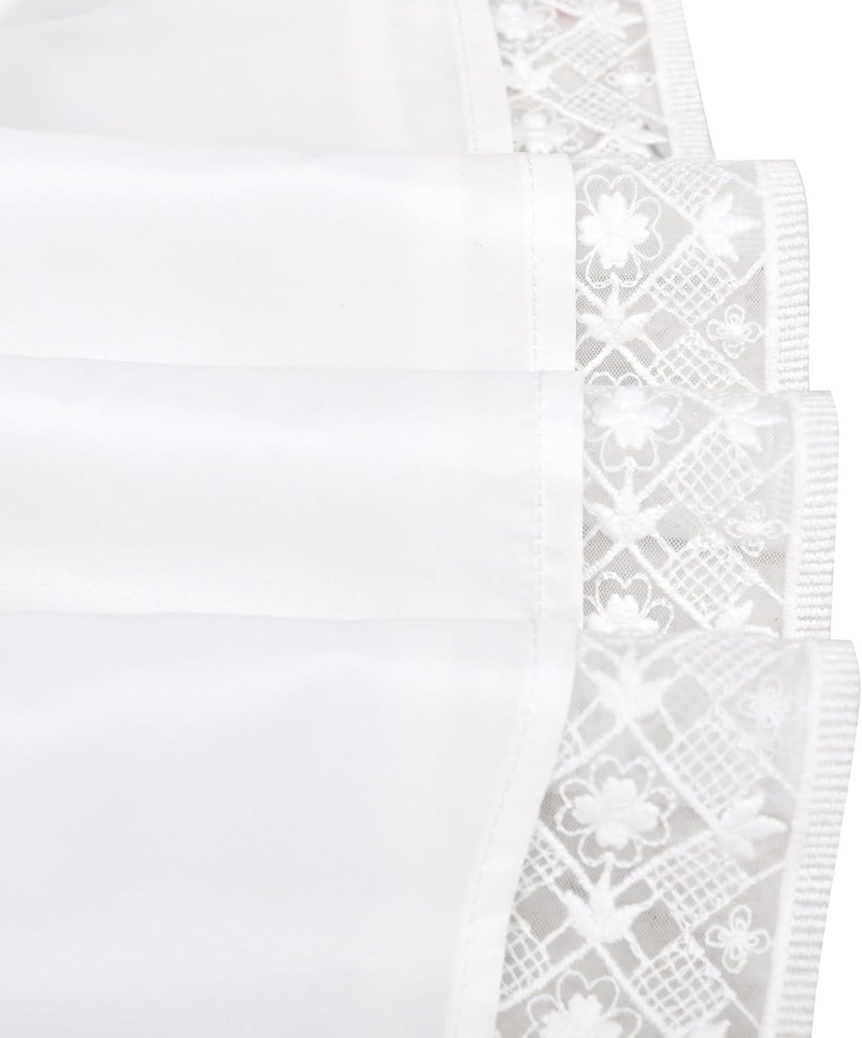 imageSunny Fashion Girls Dress Blue Flower PrintWhite Lace