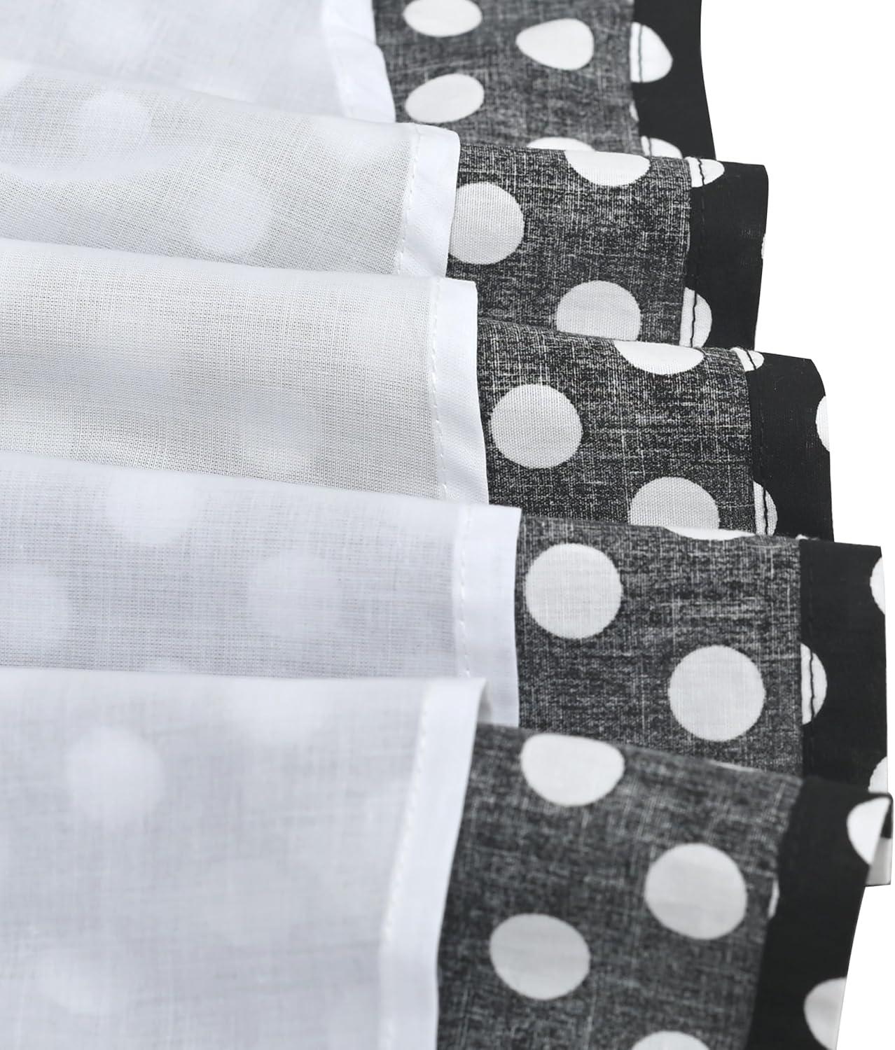 imageSunny Fashion Girls Dress Blue Polka Dot Pocket Pleated Summer Sleeveless CottonBlack Polka Dot