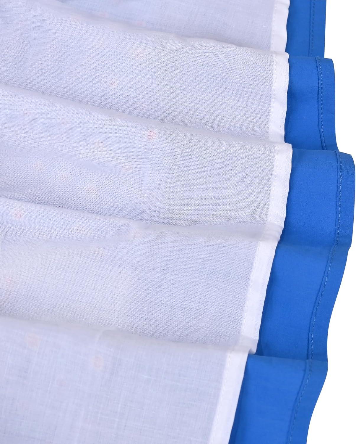 imageSunny Fashion Girls Dress Blue Polka Dot Pocket Pleated Summer Sleeveless CottonBlue