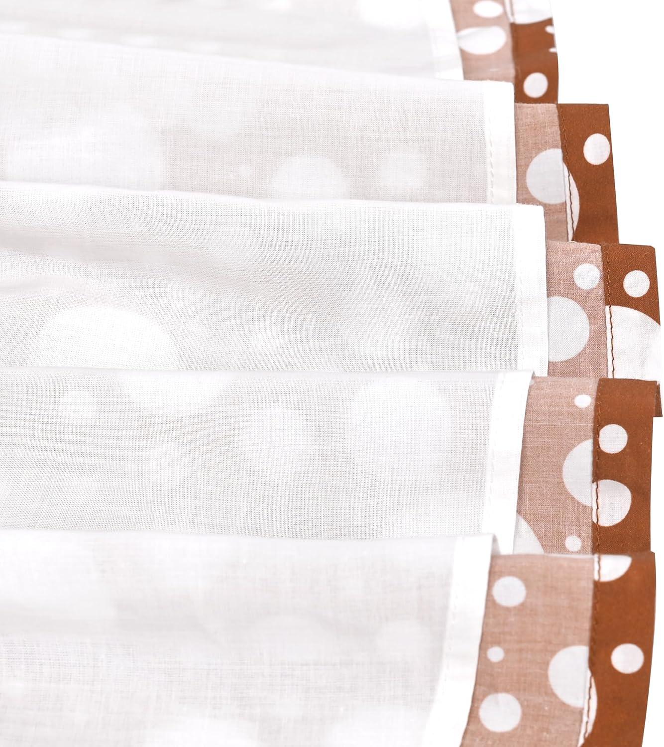 imageSunny Fashion Girls Dress Blue Polka Dot Pocket Pleated Summer Sleeveless CottonBrown Polka Dot