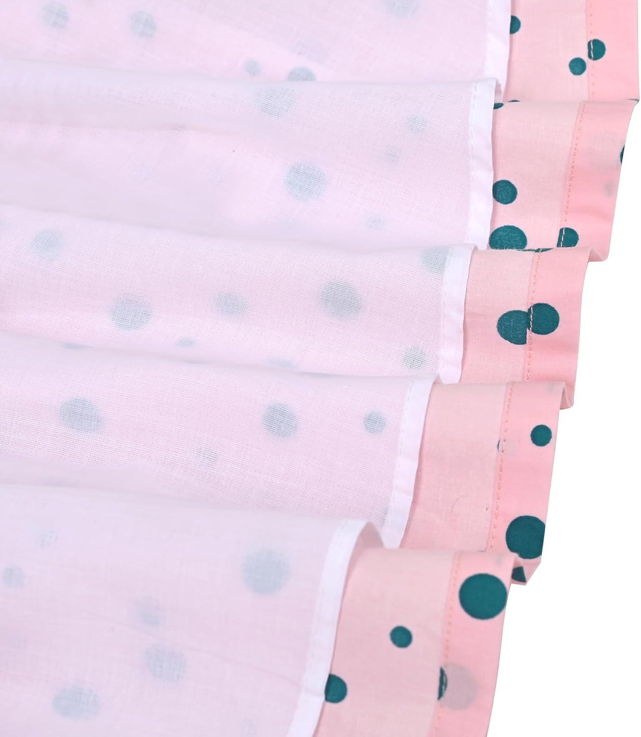 imageSunny Fashion Girls Dress Blue Polka Dot Pocket Pleated Summer Sleeveless CottonLight Pink